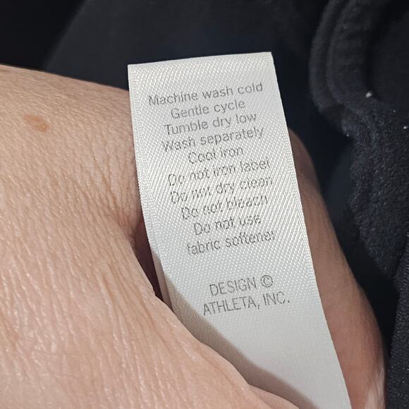 Athleta Salutation 7/8 Color Block Black Mesh Leggings Size Small - Picture 4 of 6